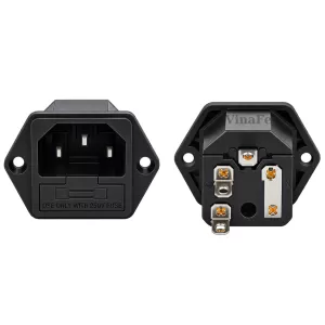 AC-03 Đầu Nối Nguồn AC 10A Bắt Ốc Có Đế Cầu Chì